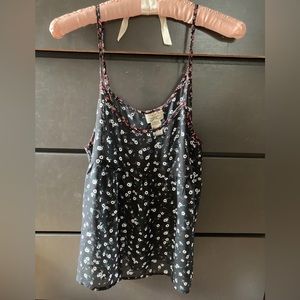 Eyelash Couture Women’s Sheer Sleeveless Top Sz Large